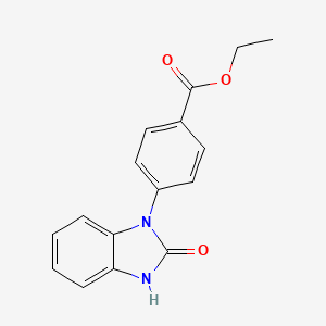 molecular formula C16H14N2O3 B8586088 ethyl 4-(2-oxo-3H-benzimidazol-1-yl)benzoate 