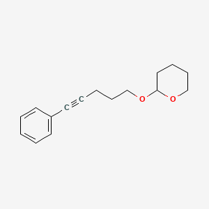 molecular formula C16H20O2 B8586115 1-Phenyl-5-tetrahydropyranyloxypent-1-yne CAS No. 92994-35-9
