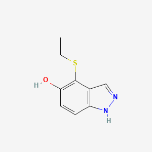 molecular formula C9H10N2OS B8586168 4-(ethylthio)-1H-indazol-5-ol 