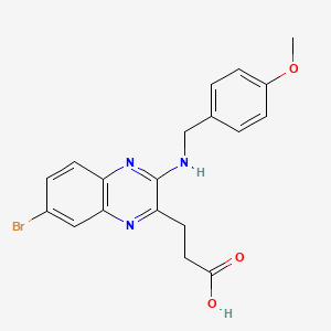 3-(7-Bromo-3-(4-methoxybenzylamino)quinoxalin-2-yl)propanoic acid