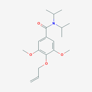 molecular formula C18H27NO4 B085863 Benzamide, 4-(allyloxy)-N,N-diisopropyl-3,5-dimethoxy- CAS No. 155-59-9