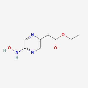 molecular formula C8H11N3O3 B8586309 2-Pyrazineacetic acid, 5-(hydroxyamino)-, ethyl ester CAS No. 1374575-01-5