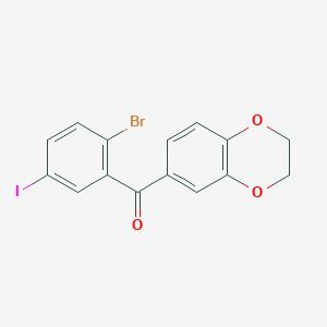Methanone, (2-bromo-5-iodophenyl)(2,3-dihydro-1,4-benzodioxin-6-yl)-