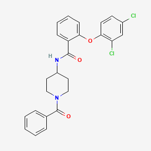 molecular formula C25H22Cl2N2O3 B8586380 N-(1-benzoylpiperidin-4-yl)-2-(2,4-dichlorophenoxy)benzamide CAS No. 919118-39-1