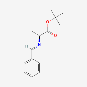 molecular formula C14H19NO2 B8586454 Tert-butyl N-benzylidenealaninate CAS No. 78688-64-9