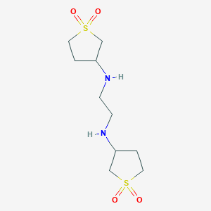 molecular formula C10H20N2O4S2 B8586540 N,N'-bis(1,1-dioxotetrahydro-3-thienyl)-1,2-diaminoethane 