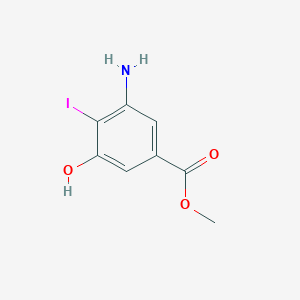 molecular formula C8H8INO3 B8586668 Methyl 3-amino-5-hydroxy-4-iodobenzoate 