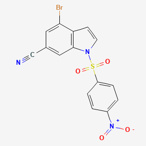 4-Bromo-1-[(4-nitrophenyl)sulfonyl]-1H-indole-6-carbonitrile