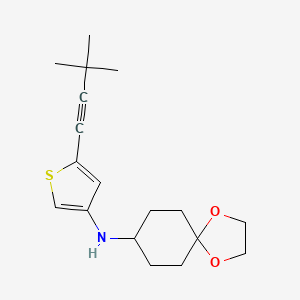 N-(5-(3,3-Dimethylbut-1-ynyl)thiophen-3-yl)-1,4-dioxaspiro[4.5]decan-8-amine