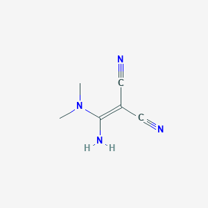 molecular formula C6H8N4 B8586750 Propanedinitrile, [amino(dimethylamino)methylene]- CAS No. 60025-21-0