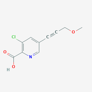 molecular formula C10H8ClNO3 B8586757 3-Chloro-5-(3-methoxy-prop-1-ynyl)-pyridine-2-carboxylic acid 