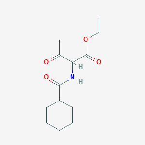 molecular formula C13H21NO4 B8586773 Butanoic acid, 2-[(cyclohexylcarbonyl)amino]-3-oxo-, ethyl ester CAS No. 61151-95-9