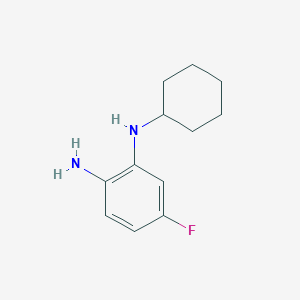 molecular formula C12H17FN2 B8586803 N2-Cyclohexyl-4-fluorobenzene-1,2-diamine 