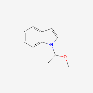 molecular formula C11H13NO B8586805 1-(alpha-Methoxyethyl)indole CAS No. 22942-81-0