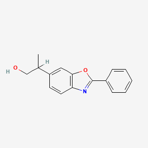 molecular formula C16H15NO2 B8587008 beta-Methyl-2-phenyl-6-benzoxazoleethanol CAS No. 51234-54-9
