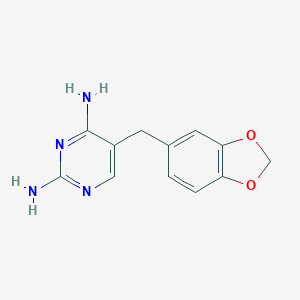 molecular formula C12H12N4O2 B085871 2,4-Pyrimidinediamine, 5-(1,3-benzodioxol-5-ylmethyl)- CAS No. 13932-40-6