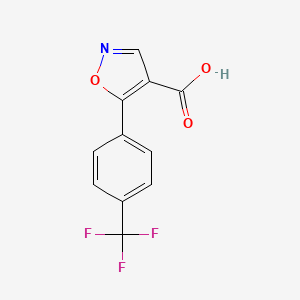 molecular formula C11H6F3NO3 B8587263 5-[4-(trifluoromethyl)phenyl]-1,2-oxazole-4-carboxylic acid 