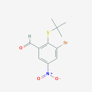 3-Bromo-2-tert-butylsulfanyl-5-nitro-benzaldehyde
