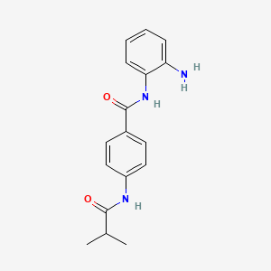 molecular formula C17H19N3O2 B8587452 N-(2-Aminophenyl)-4-(2-methylpropanamido)benzamide CAS No. 112522-65-3