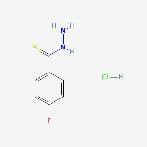 molecular formula C7H8ClFN2S B8587465 4-Fluorobenzothiohydrazide hydrochloride CAS No. 863296-75-7
