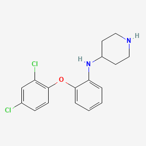 molecular formula C17H18Cl2N2O B8587489 N-[2-(2,4-Dichlorophenoxy)phenyl]piperidin-4-amine CAS No. 919118-26-6