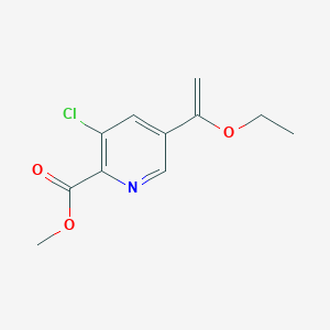 3-Chloro-5-(1-ethoxy-vinyl)-pyridine-2-carboxylic acid methyl ester