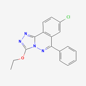 molecular formula C17H13ClN4O B8587768 1,2,4-Triazolo(3,4-a)phthalazine, 8-chloro-3-ethoxy-6-phenyl- CAS No. 87540-79-2