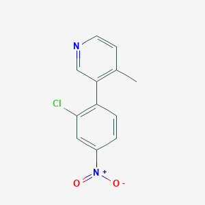 3-(2-Chloro-4-nitrophenyl)-4-methylpyridine
