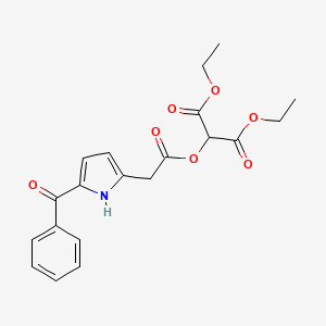 molecular formula C20H21NO7 B8587797 Diethyl {[(5-benzoyl-1H-pyrrol-2-yl)acetyl]oxy}propanedioate CAS No. 140947-22-4