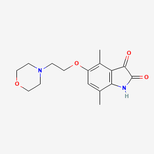 molecular formula C16H20N2O4 B8587812 4,7-Dimethyl-5-[2-(morpholin-4-yl)ethoxy]-1H-indole-2,3-dione CAS No. 828911-28-0