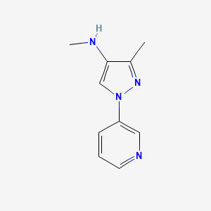 molecular formula C10H12N4 B8587870 N,3-dimethyl-1-(pyridin-3-yl)-1H-pyrazol-4-amine 