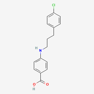 molecular formula C16H16ClNO2 B8587879 4-{[3-(4-Chlorophenyl)propyl]amino}benzoic acid CAS No. 61440-62-8
