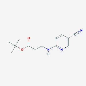molecular formula C13H17N3O2 B8587899 Tert-butyl 3-[(5-cyanopyridin-2-yl)amino]propanoate 