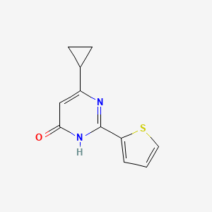 molecular formula C11H10N2OS B8587937 6-Cyclopropyl-2-(thiophen-2-yl)pyrimidin-4-ol 