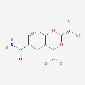 molecular formula C11H5Cl4NO3 B8587940 2,4-Bis(dichloromethylene)benzo[1,3]dioxin-6-carboxamide CAS No. 61720-22-7
