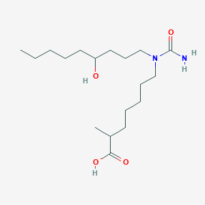 molecular formula C18H36N2O4 B8587944 7-[Carbamoyl(4-hydroxynonyl)amino]-2-methylheptanoic acid CAS No. 56380-35-9