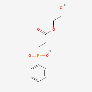 molecular formula C11H15O5P B8587960 [3-(2-Hydroxyethoxy)-3-oxopropyl]phenylphosphinic acid CAS No. 155443-49-5