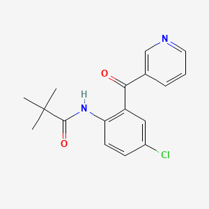 N-[4-Chloro-2-(pyridine-3-carbonyl)phenyl]-2,2-dimethylpropanamide