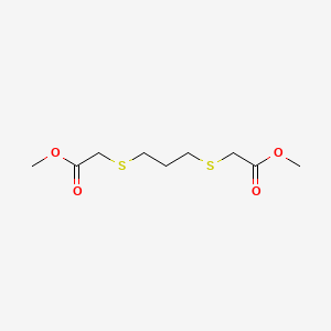 molecular formula C9H16O4S2 B8588025 Dimethyl 2,2'-(propane-1,3-diylbis(sulfanediyl))diacetate 