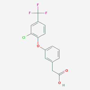 {3-[2-Chloro-4-(trifluoromethyl)phenoxy]phenyl}acetic acid