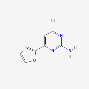 molecular formula C8H6ClN3O B8588355 4-Chloro-6-(2-furanyl)-2-pyrimidinamine CAS No. 569657-93-8