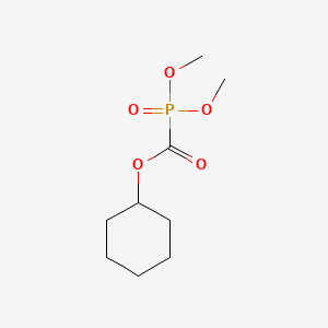 molecular formula C9H17O5P B8588469 Phosphinecarboxylic acid, dimethoxy-, cyclohexyl ester, oxide CAS No. 72304-82-6