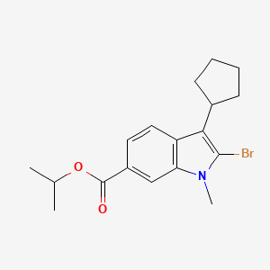 Isopropyl 2-Bromo-3-cyclopentyl-1-methyl-1H-indole-6-carboxylate