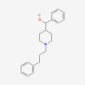 molecular formula C21H27NO B8588562 alpha-Phenyl-1-(3-phenylpropyl)-4-piperidinemethanol 
