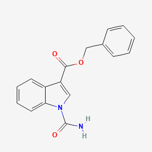 molecular formula C17H14N2O3 B8588576 benzyl 1-carbamoylindole-3-carboxylate 