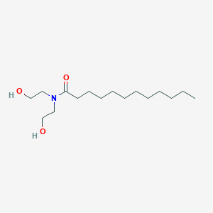 molecular formula C16H33NO3 B085886 N,N-Bis(2-hydroxyethyl)dodecanamide CAS No. 120-40-1