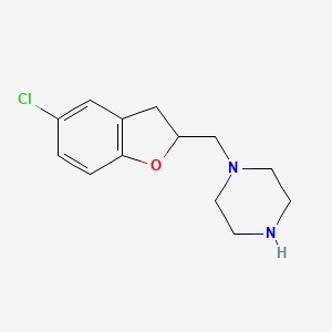 1-[(5-Chloro-2,3-dihydro-1-benzofuran-2-yl)methyl]piperazine
