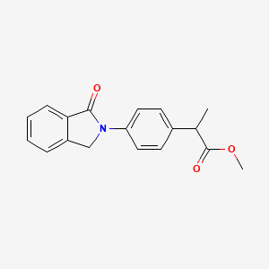 molecular formula C18H17NO3 B8588700 Methyl 2-(4-(1-oxoisoindolin-2-yl)phenyl)propanoate 