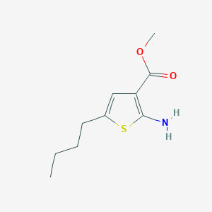 molecular formula C10H15NO2S B8588735 2-Amino-5-butyl-3-thiophenecarboxylic acid, methyl ester 