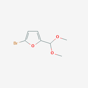 molecular formula C7H9BrO3 B8588755 2-Bromo-5-dimethoxymethylfuran 